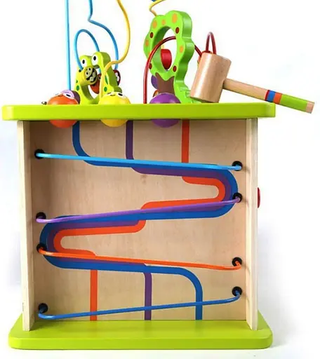 Детский развивающий Hape Куб Сельские зверьки E1810 Бизикуб деревянный - фото 3