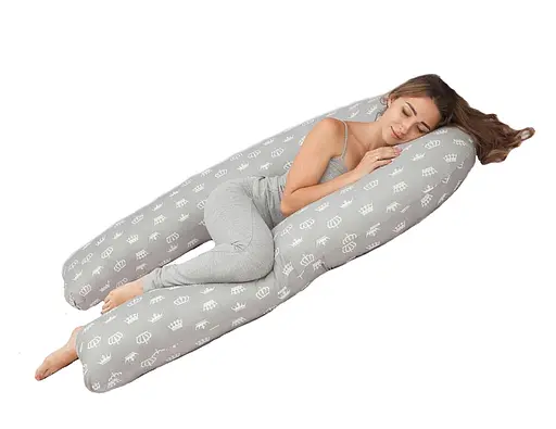 Подушка для вагітних Moontime "Корони на сірому" - фото 1