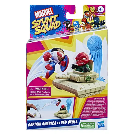 Набор игрушечный Hasbro Marvel Stunt Squad Герой против вора Captain America vs Red Skull (F6895_F7064)  - фото 4