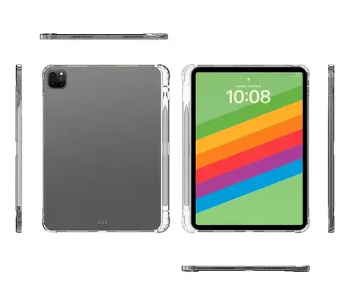 Чохол-накладка DK для Apple iPad Pro 13" M4 2024 Silicone Corner Air Bag Слот під Стілус clear - фото 3