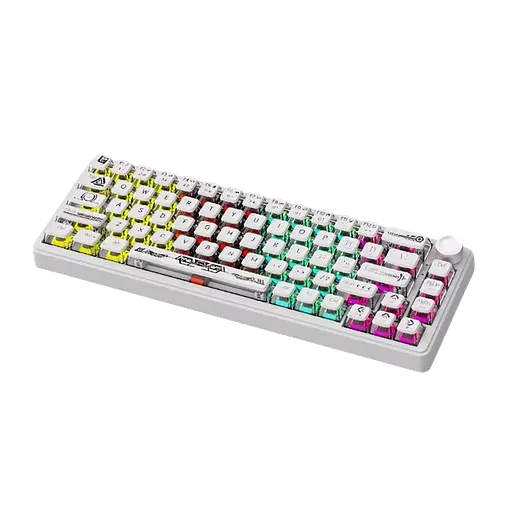 Клавиатура Ajazz AK690 Melard Switch MC Transparent White (AK680-MSMC-TW) - фото 1
