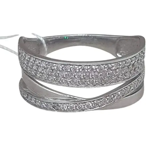 Золотое кольцо Харьковская ювелирная фабрика с фианитами. 80679-БЕЛ 17,5