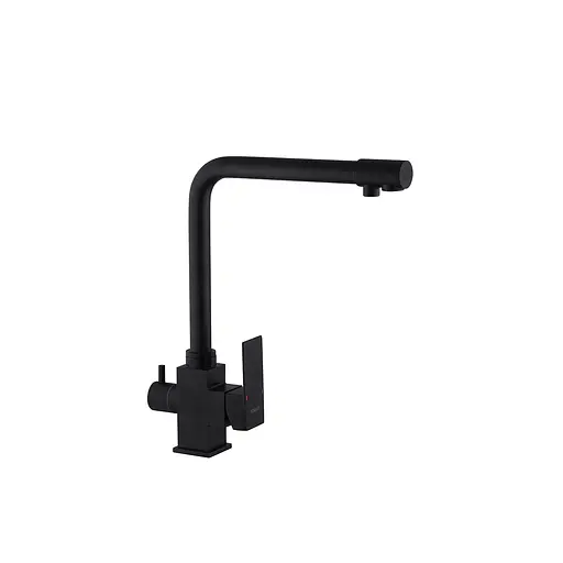 Смеситель для кухни с подключением к фильтру Kroner KRP Edelstahl Kubus - SCH03810 CV027939 Черный матовый - фото 1