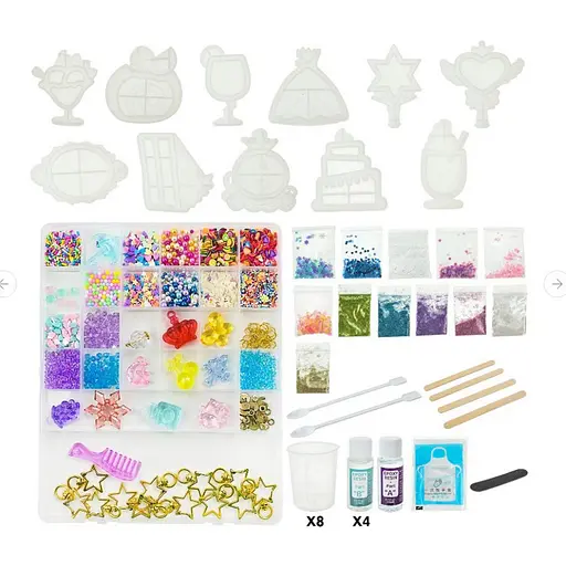 Детский набор для творчества "Resin Fidget Shakers" Bambi 9082E 12 силиконовых форм - фото 2