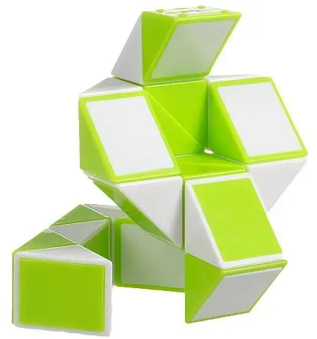 Змейка Рубика бело-зелёная в коробке (Smart Cube Snake White and Green in box) (SCT404) - фото 3