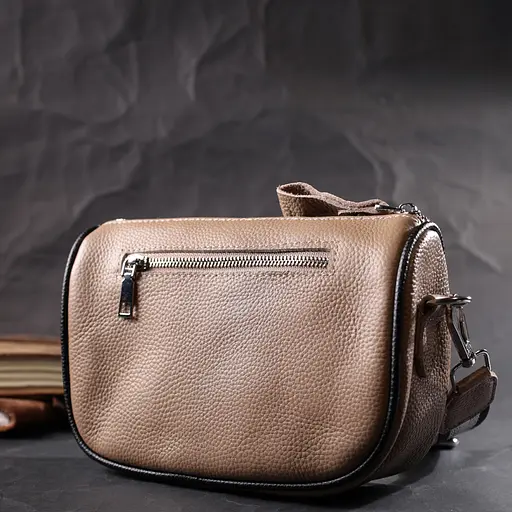 Полукруглая сумка кросс-боди Vintage для женщин из натуральной кожи 22х15.5х7 см sum0029002 - фото 10