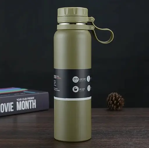 Термос Condor olDBro Stainless Steel Insulation Outdoor 800 мл оливковый - фото 2