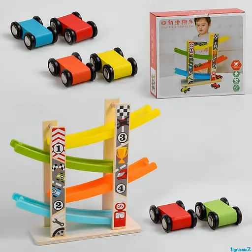 Игровой набор Трек C 44903 с 6 гоночными машинками - фото 3