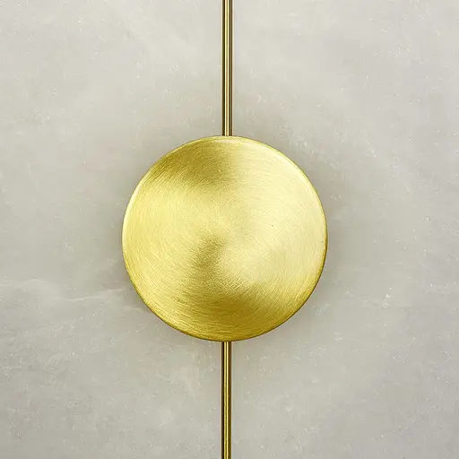 Неймовірне бра з білим мармуром у латунному каркасі Line F W 37G/1 S - фото 4