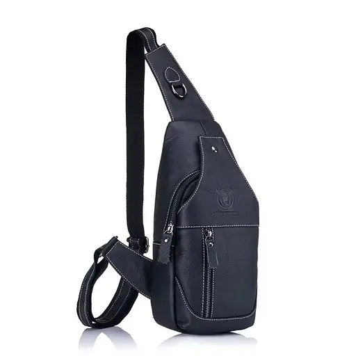 Кожаный мужской рюкзак слинг BULL 30х15х8 см sum0028267 - фото 1