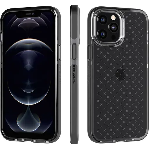 Оригинальный противоударный силиконовый чехол Tech21 Evo Check для iPhone 12 Pro (6.1") Smokey Black T21-8373 - фото 6