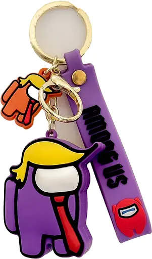 Брелок силіконовий з хлястиком Among Us 6 см (В асортименті)