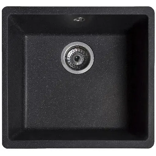 Гранітна кухонна мийка Romzha Mira U-400 Antracit (901) під стільницю - фото 1