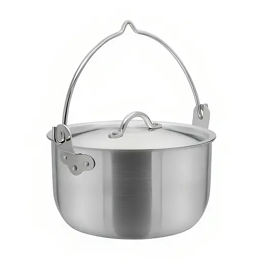 Котел котел похідний рибальський алюмінієвий 10 л з дужкою та кришкою, Interos 86992 - фото 1