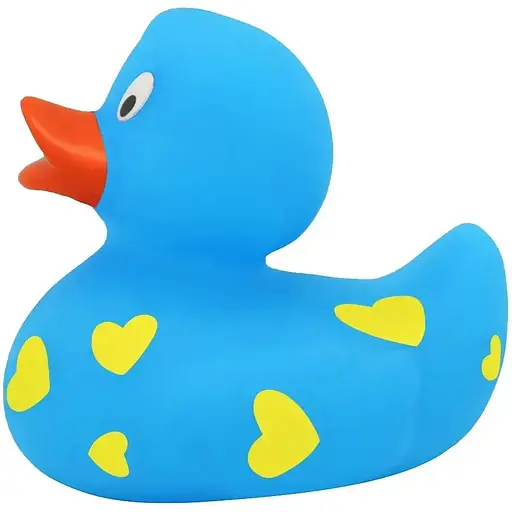 Утка FunnyDucks Голубая в сердечках (1042) - фото 3