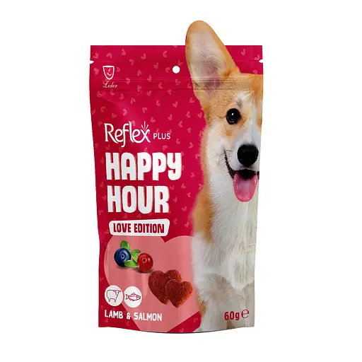 Лакомство для собак Reflex Plus Happy Hour Love Edition с ягненком и лососем 60 г