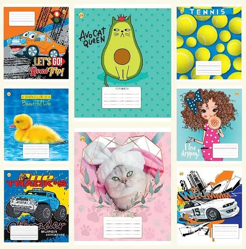 Зошити учнівські 12 аркушів коса лінія 25 штук в упаковці ТЕ43103