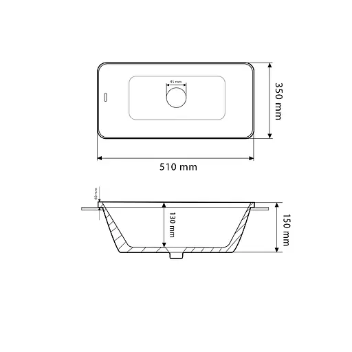 Умивальник VBI Toritto white врізний VBI-018020, Білий - фото 2