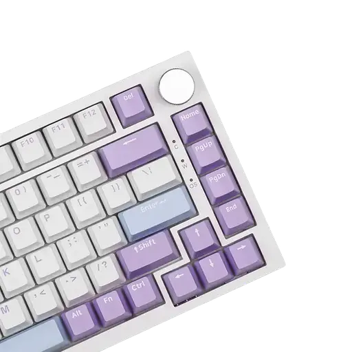 Игровая механическая клавиатура Ajazz Ak820 / Проводное подключение / Sea Salt Switch / White Purple - фото 4