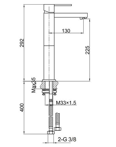 Смеситель для умывальника Kohlman Excelent хром высокий QB170H Хром - фото 4