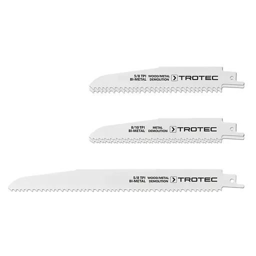 Набір пиляльних полотен для пили шабельної Trotec Wood/Metal Set 5 шт. (DAS302822)