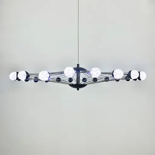 Люстра-колесо у стилі постмодерн | Арт. L 20044 BK | Line F - фото 9