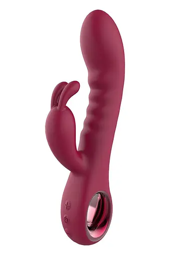 Вібратор-кролик Dreamtoys Glam Rabbit Vibe 22 см червоний - фото 3