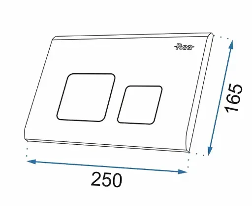 Кнопка змиву для інсталяції Rea H black mat REA-E0111, Чорний матовий - фото 3