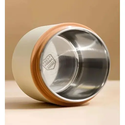 Термос для їжі - ланчбокс FOOD 0,49л харчовий термос з контейнером beije green - фото 7