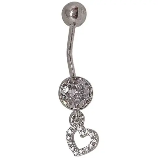 Серебряная серьга для пирсинга пупка Umax. 7034U