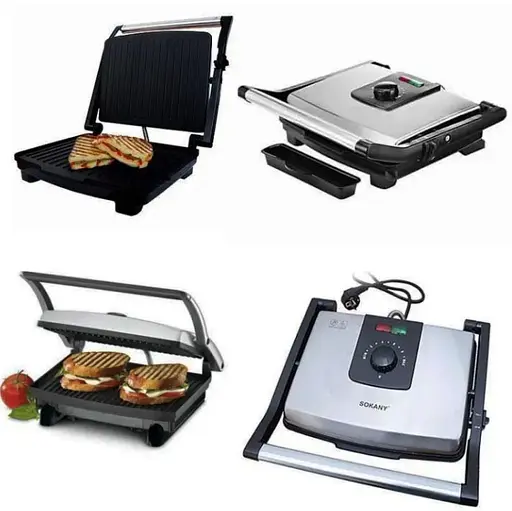 Контактный прижимной гриль Sokany KJ-202 с терморегулятором настольный 2000 Вт - фото 2