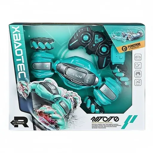 Радіокерована Трюкова Машина XB 1101-02, Трансформер 360°, Керування жестами, Роликові колеса, Акум. 3.7V, Блакитна - фото 2