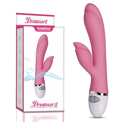 Вібратор-кролик Lovetoy Dreamer II 20.5 см рожевий - фото 14