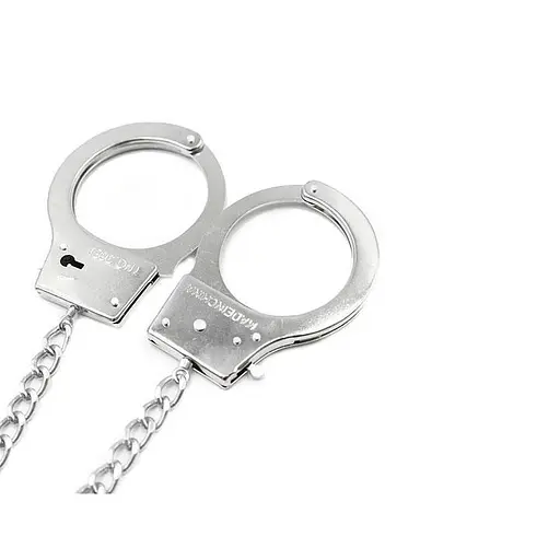 Наручники з ланцюгами та анальною пробкою One size Сріблястий K000162 - фото 4