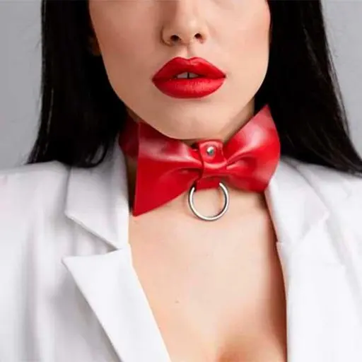 Чокер с игривым бантом, Красный K0593-2 - фото 2