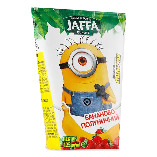 Упаковка нектара Jaffa Minions Бананово-клубничный 2.75 л (125 мл x 22 шт.) - фото 3