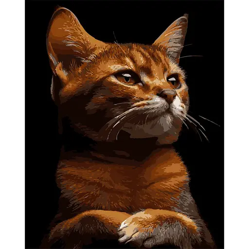 Картина по номерам Strateg Рыжий характер на черном фоне 40Х50 см (AH1244) - фото 1