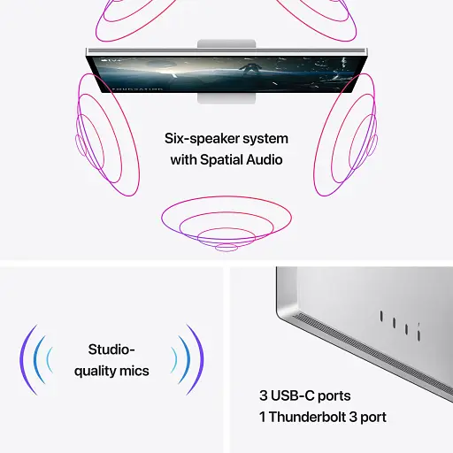 Монитор Apple Studio Display (Standard Glass) VESA Mount (MMYQ3) (66200) - фото 6