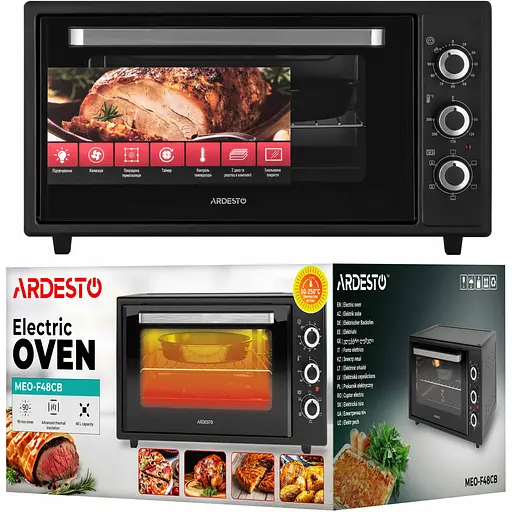 Печь электрическая Ardesto 48 л, 1600 Вт, механич., конвенция, черный - фото 12