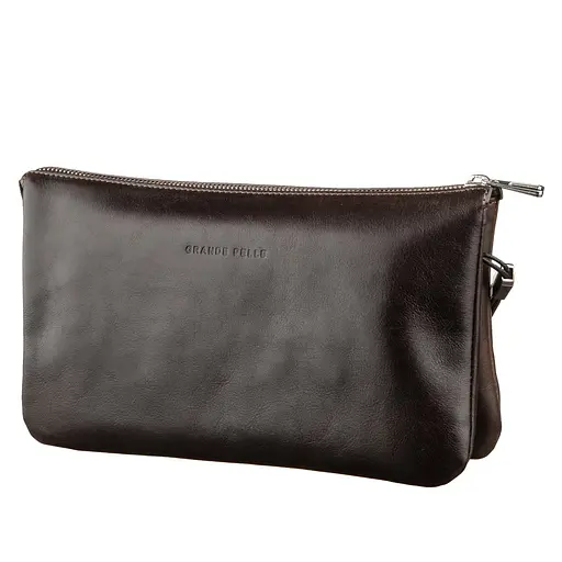Чоловіча шкіряна барсетка GRANDE PELLE 26х14,5х4 см acs0016114 - фото 1