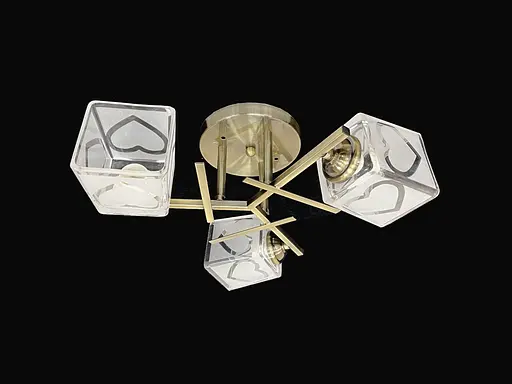 Стельова Люстра на 3 плафони VALESO 2370/3 (Бронза)