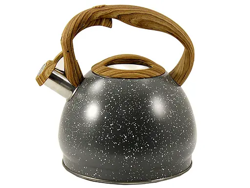 Чайник из нержавеющей стали со свистком и крышкой из бакелита 3 л ZB 16/3, Zauberg Черный 87744 - фото 2