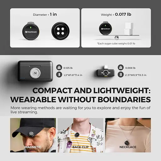 Бездротовий мікрофон Lavalier для iPhone/Android з Lightning/USB-C Plug-Play, шумозаглушення - фото 4