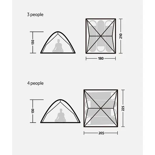Намет Naturehike NH21ZP008 тримісний автоматичний оливково-зелений - фото 5