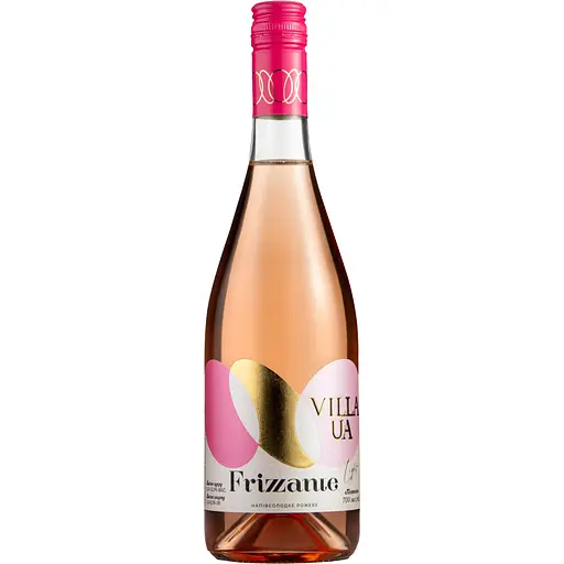 Винный напиток Villa UA Frizzante Light газированный полусладкий розовый 6-8.5% 0.7 л