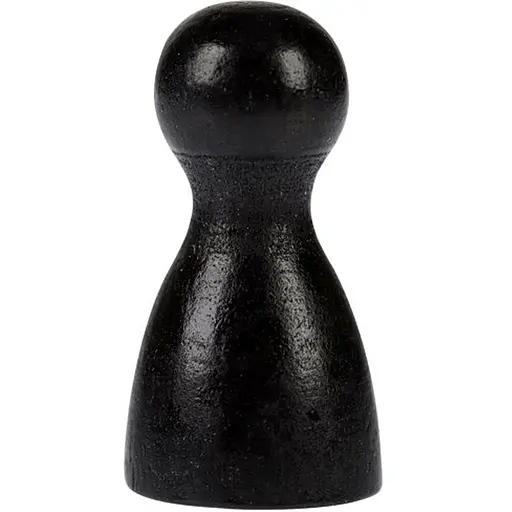 Аксесуар Фішка дерев'яна чорна для настільних ігор 2.5 см поштучно (Р00804) - фото 1