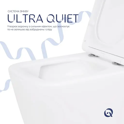 Унитаз подвесной Qtap Crow Ultra Quiet White, с сиденьем Slim Duroplast/Soft-close/Quick Release QT05335172W - фото 4