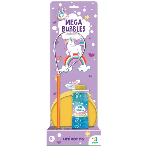 Набір мильних бульбашок DoDo Mega Bubbles Єдиноріжки з тарілкою 450 мл (500118) - фото 1