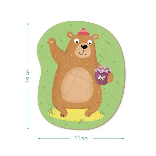 Дитячий пазл Лісові тварини DoDo 300195, 2-3-4 елементів - фото 5