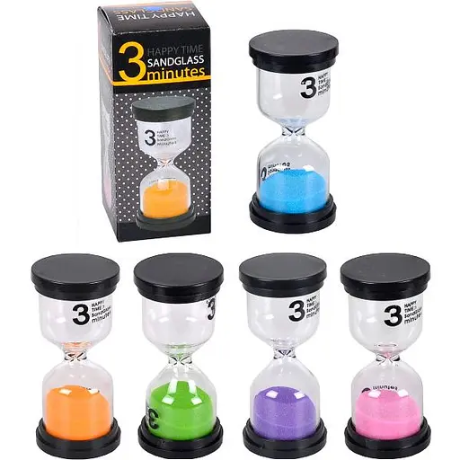 Пісочний годинник на 3 хв. скло 4,5*9,5 см X2-03 - фото 2